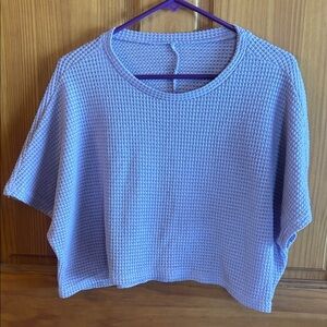 Women's Purple Waffle Knit Top